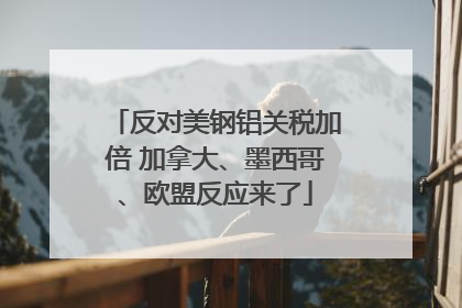 反对美钢铝关税加倍 加拿大、墨西哥、欧盟反应来了