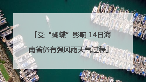 受“蝴蝶”影响 14日海南省仍有强风雨天气过程