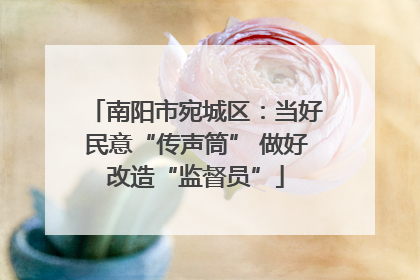 南阳市宛城区：当好民意“传声筒” 做好改造“监督员”