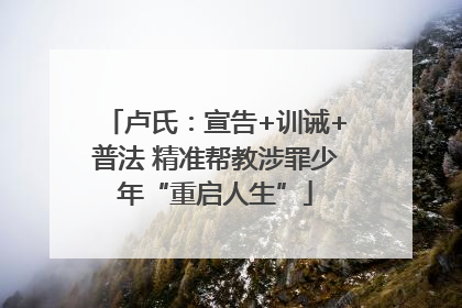 卢氏：宣告+训诫+普法 精准帮教涉罪少年“重启人生”