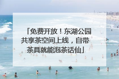 免费开放！东湖公园共享茶空间上线，自带茶具就能泡茶话仙