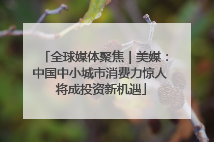 全球媒体聚焦｜美媒：中国中小城市消费力惊人 将成投资新机遇