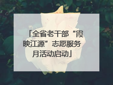 全省老干部“霞映江源”志愿服务月活动启动