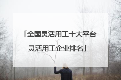 全国灵活用工十大平台 灵活用工企业排名