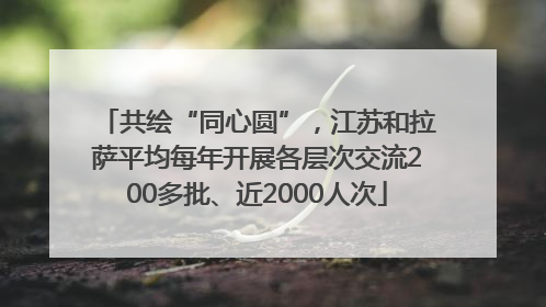 共绘“同心圆”，江苏和拉萨平均每年开展各层次交流200多批、近2000人次