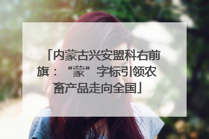 内蒙古兴安盟科右前旗：“蒙”字标引领农畜产品走向全国