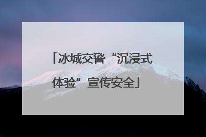 冰城交警“沉浸式体验”宣传安全