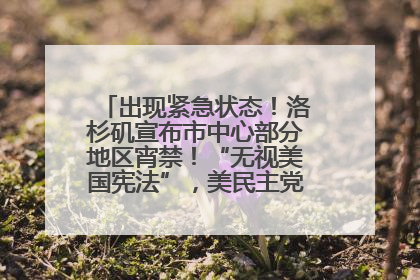 出现紧急状态！洛杉矶宣布市中心部分地区宵禁！“无视美国宪法”，美民主党议员批评特朗普