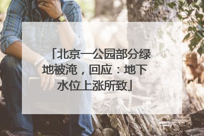 北京一公园部分绿地被淹，回应：地下水位上涨所致