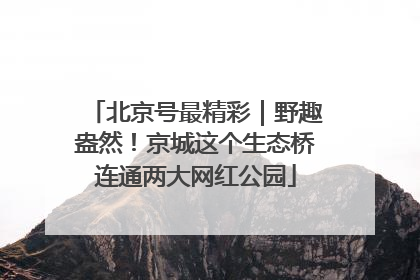 北京号最精彩｜野趣盎然！京城这个生态桥连通两大网红公园