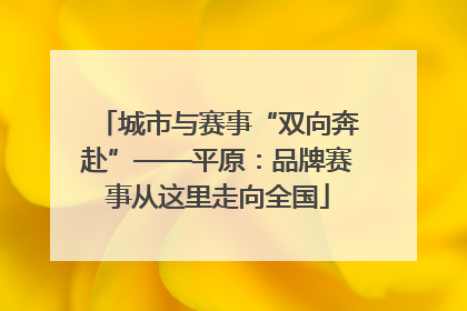 城市与赛事“双向奔赴”——平原：品牌赛事从这里走向全国