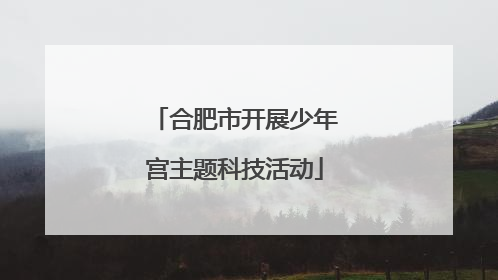 合肥市开展少年宫主题科技活动