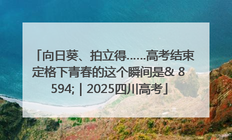 向日葵、拍立得……高考结束定格下青春的这个瞬间是& 8594;｜2025四川高考