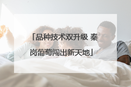品种技术双升级 秦岗葡萄闯出新天地