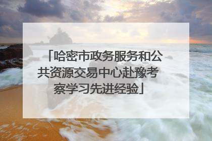 哈密市政务服务和公共资源交易中心赴豫考察学习先进经验