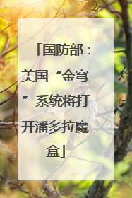 国防部：美国“金穹”系统将打开潘多拉魔盒