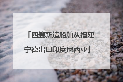 四艘新造船舶从福建宁德出口印度尼西亚