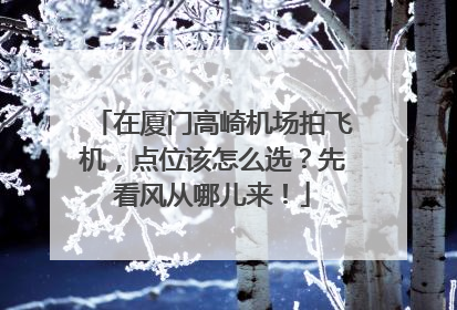 在厦门高崎机场拍飞机，点位该怎么选？先看风从哪儿来！