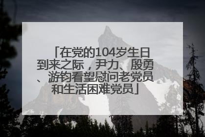 在党的104岁生日到来之际，尹力、殷勇、游钧看望慰问老党员和生活困难党员