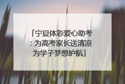 宁夏体彩爱心助考：为高考家长送清凉 为学子梦想护航