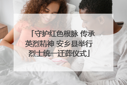 守护红色根脉 传承英烈精神 安乡县举行烈士统一迁葬仪式