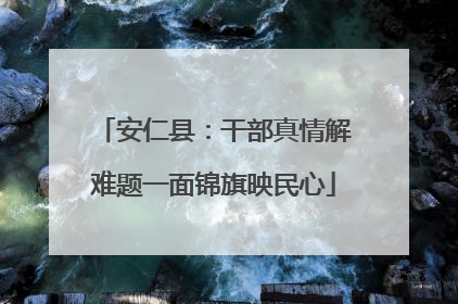 安仁县：干部真情解难题一面锦旗映民心