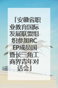 安徽省职业教育国际发展联盟组织参加RCEP成员国暨长三角工商界青年对话会