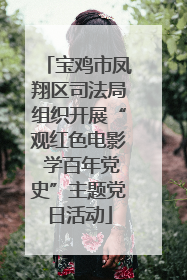 宝鸡市凤翔区司法局组织开展“观红色电影 学百年党史”主题党日活动