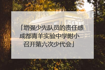 增强少先队员的责任感 成都青羊实验中学附小召开第六次少代会