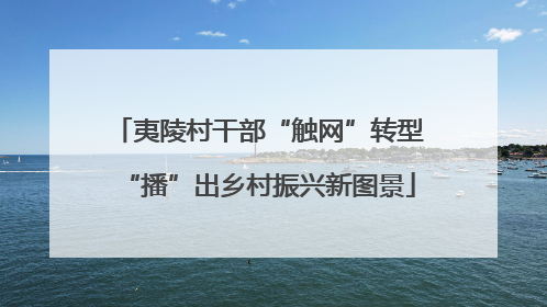 夷陵村干部“触网”转型“播”出乡村振兴新图景