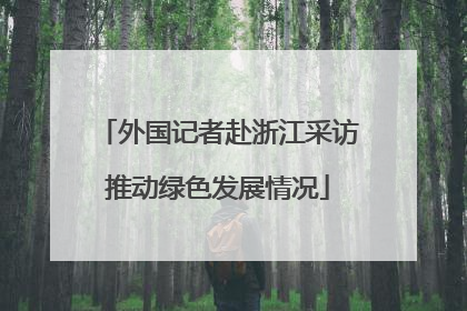 外国记者赴浙江采访推动绿色发展情况
