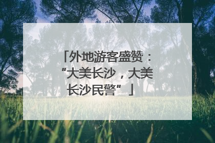 外地游客盛赞：“大美长沙，大美长沙民警”