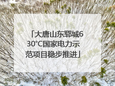大唐山东郓城630℃国家电力示范项目稳步推进