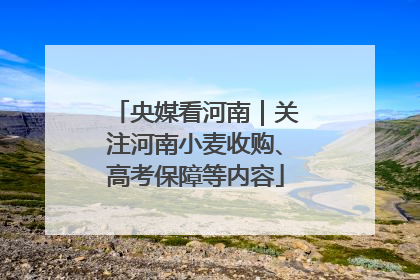 央媒看河南｜关注河南小麦收购、高考保障等内容