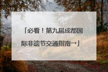 必看！第九届成都国际非遗节交通指南→