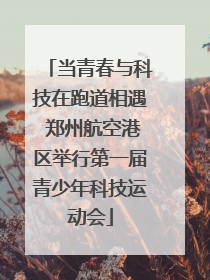 当青春与科技在跑道相遇 郑州航空港区举行第一届青少年科技运动会