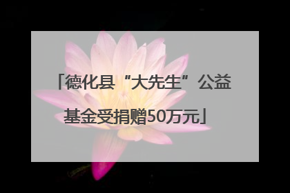 德化县“大先生”公益基金受捐赠50万元