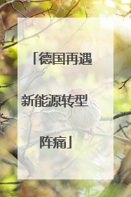 德国再遇新能源转型阵痛