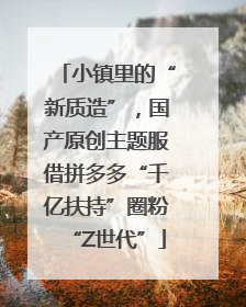小镇里的“新质造”，国产原创主题服借拼多多“千亿扶持”圈粉“Z世代”