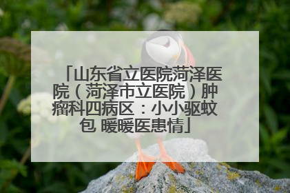 山东省立医院菏泽医院（菏泽市立医院）肿瘤科四病区：小小驱蚊包 暖暖医患情
