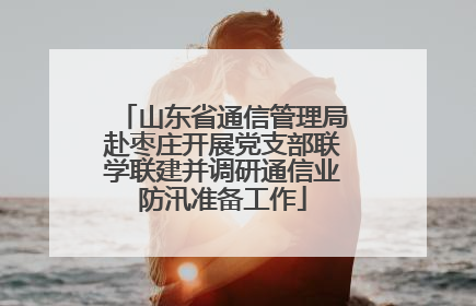 山东省通信管理局赴枣庄开展党支部联学联建并调研通信业防汛准备工作