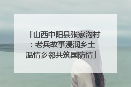 山西中阳县张家沟村：老兵故事浸润乡土 温情乡邻共筑国防情