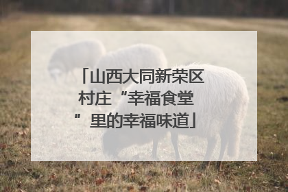山西大同新荣区 村庄“幸福食堂”里的幸福味道