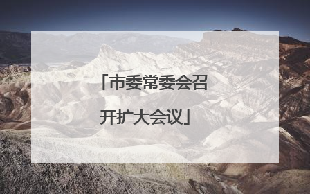 市委常委会召开扩大会议