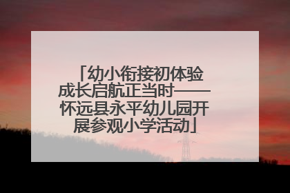 幼小衔接初体验 成长启航正当时——怀远县永平幼儿园开展参观小学活动