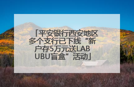 平安银行西安地区多个支行已下线“新户存5万元送LABUBU盲盒”活动