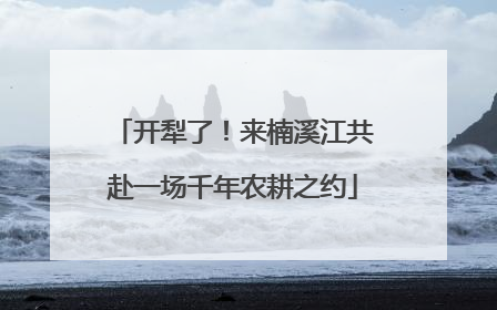 开犁了！来楠溪江共赴一场千年农耕之约