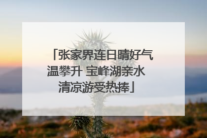 张家界连日晴好气温攀升 宝峰湖亲水清凉游受热捧
