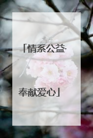 情系公益·奉献爱心