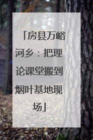 房县万峪河乡：把理论课堂搬到烟叶基地现场